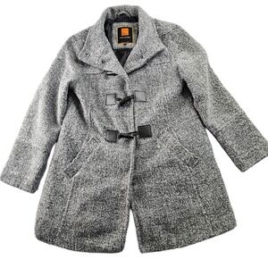 Lady Von Hart Duffle Coat Woman's S Gray Heather Wool Long Sleeve Toggle Snap